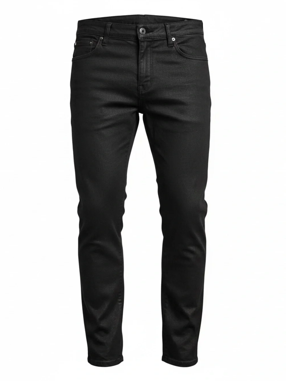 Young Republic Men's Black Straight Jeans Cotton Polyester Denim Logo Zipper
